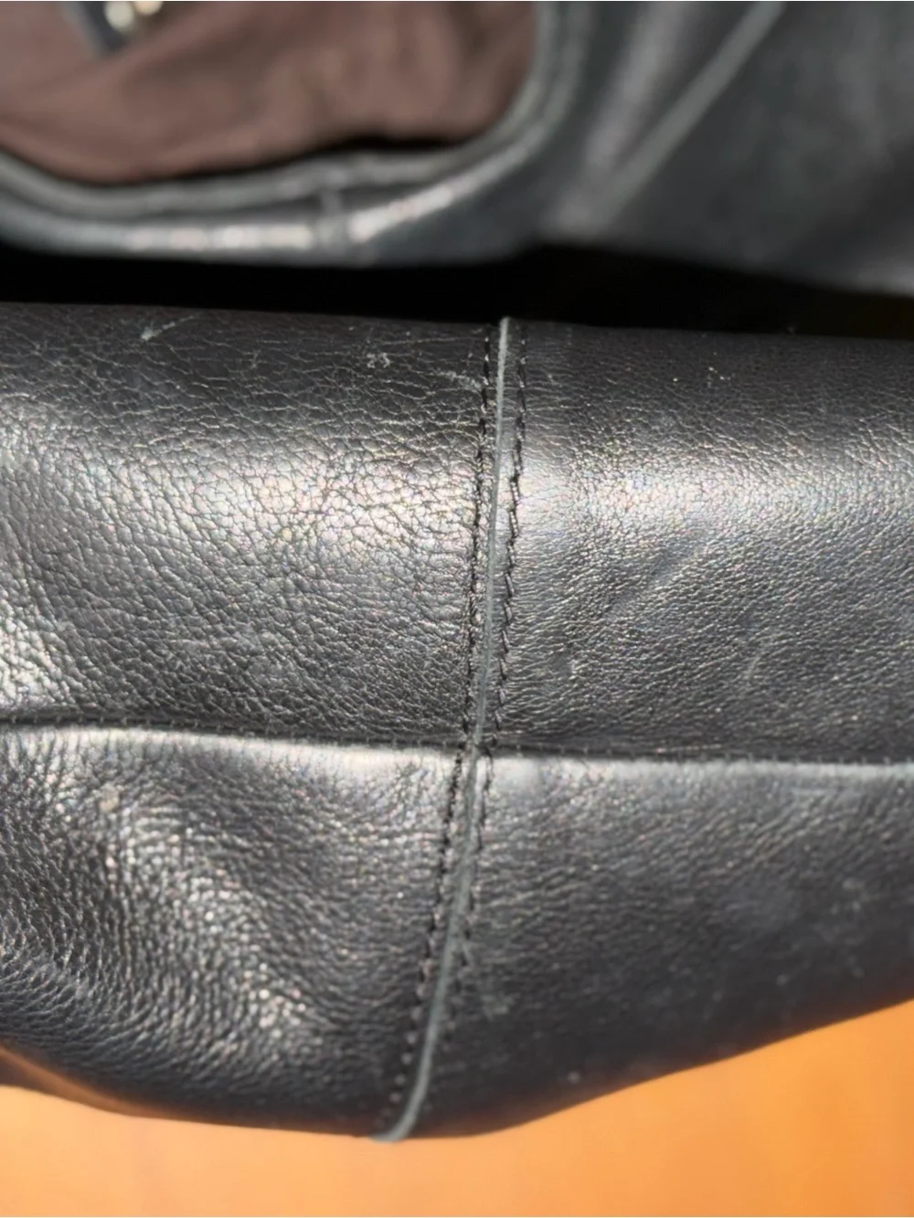 Lucky Brand Black Leather Shoulder Hobo with Studded Strap